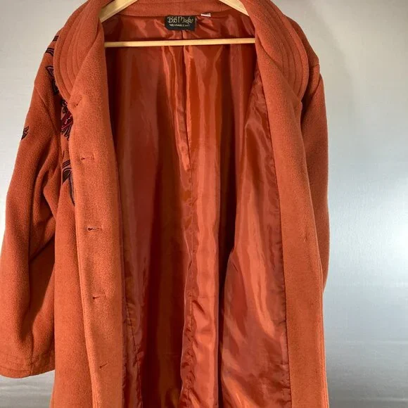 Bob Mackie Wearable Art Rust-colored Coat - Picture 2 of 4